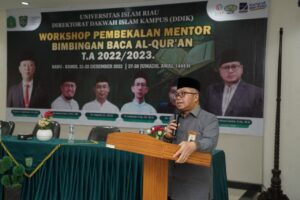 Workshop Pembekalan Mentor Bimbingan Baca Al-Quran oleh DDIK UIR TA 2022/2023