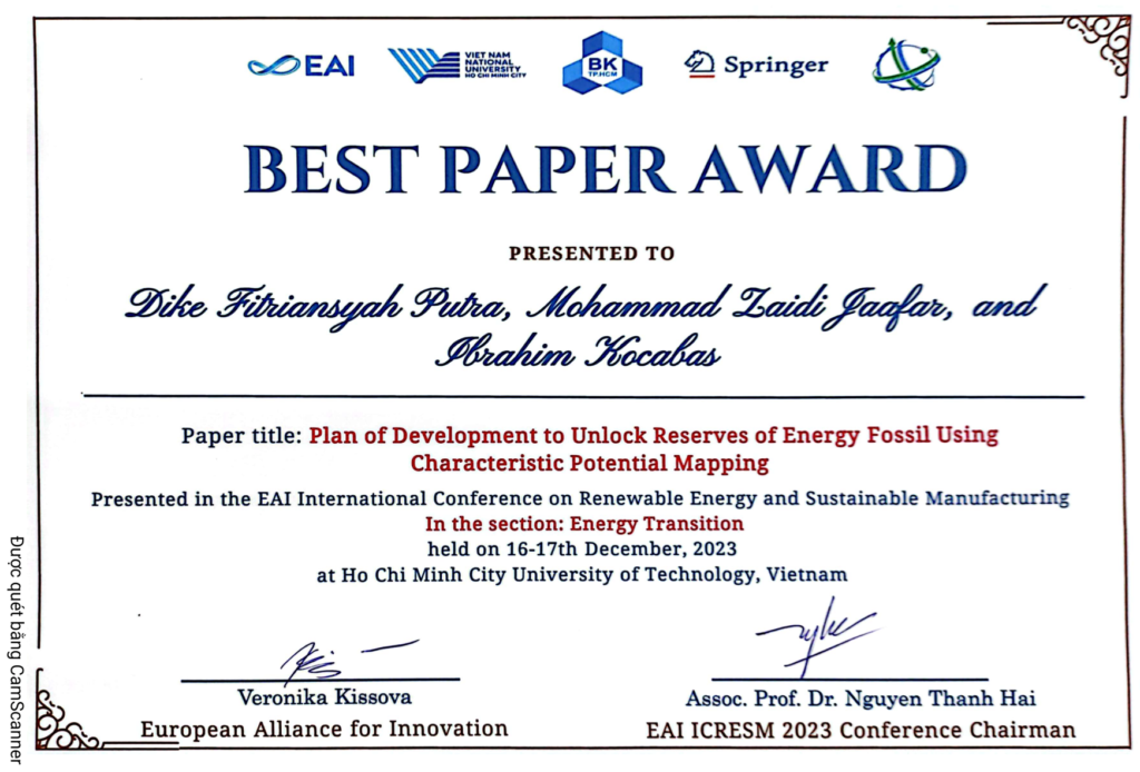 Dike Putra Dosen Perminyakan UIR Raih Best Paper pada EAI Conference di ...